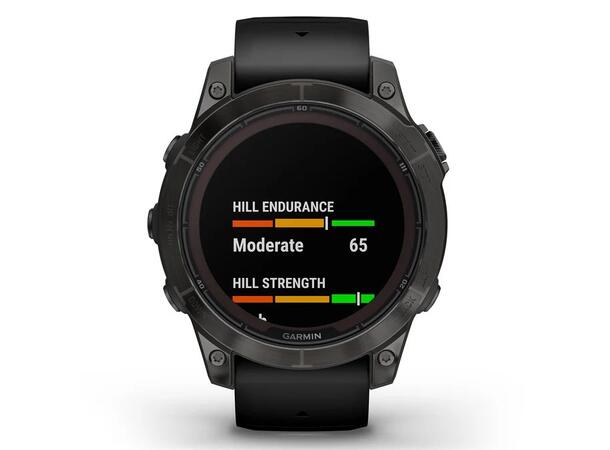 Garmin Fenix 7 Pro Saph Solar Edition Karbongrå DLC-titan Med Sort Rem 