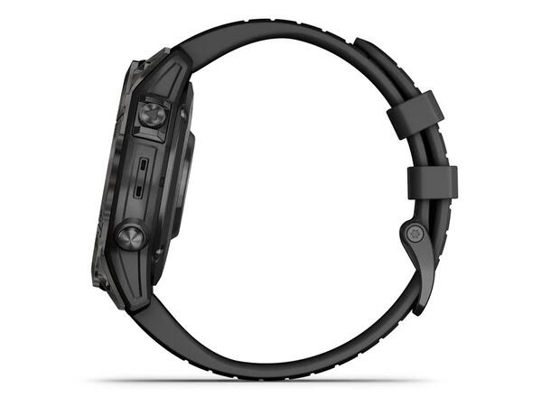 Garmin Fenix 7 Pro Saph Solar Edition Karbongrå DLC-titan Med Sort Rem 