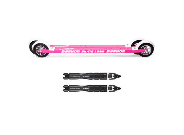 Swenor Skate Long Pink Rulleski Stabil og slitesterk rulleskipakke 