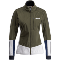 Swix Dame Jakke Nordic XC M Skijakke i softshell - Olive/Br White