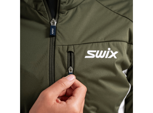Swix Dame Jakke Nordic XC M Skijakke i softshell - Olive/Br White 