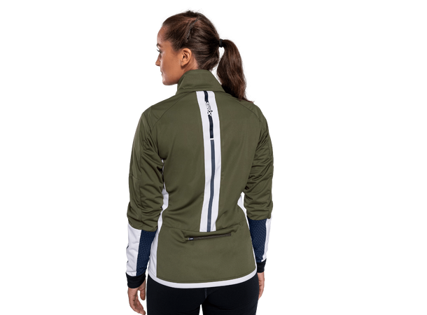 Swix Dame Jakke Nordic XC M Skijakke i softshell - Olive/Br White 