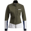 Swix Dame Jakke Nordic XC M Skijakke i softshell - Olive/Br White