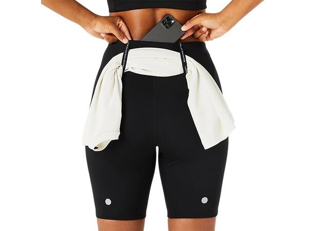 Asics W Tights Road High Waist 8in M Super løpeshorts -Black 