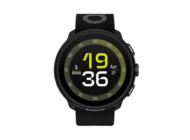 Suunto Run M/Textile Strap Lettvekts løpeklokke - All Black 