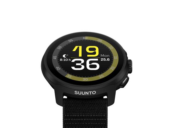 Suunto Run M/Textile Strap Lettvekts løpeklokke - All Black 