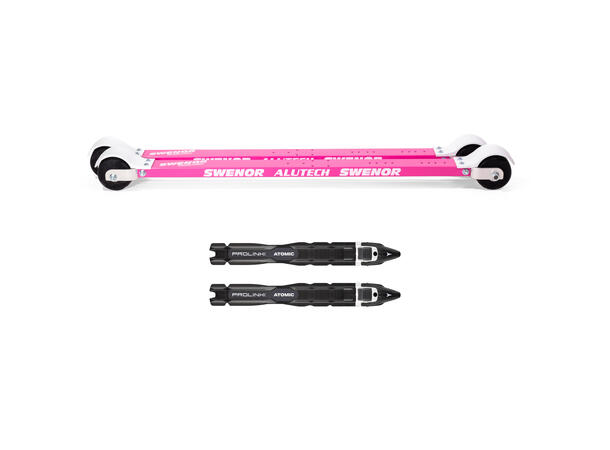 Swenor Alutech Pink Classic Rulleski Rulleskipakke med alustamme 