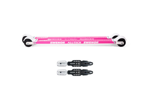 Swenor Alutech Pink Classic Rulleski Rulleskipakke med alustamme 